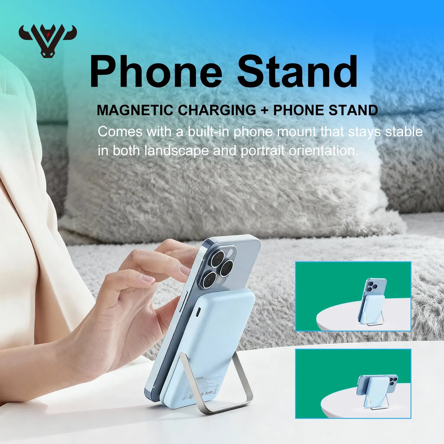 10000mAh Magnetic Wireless Power Bank | 15W Fast Wireless & 20W Type-C Charging | Supports Smartwatches & Earbuds