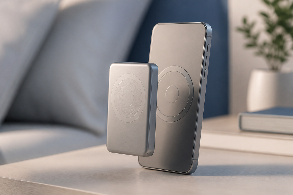 Magnetic power bank not charging troubleshooting with aligned wireless charging coils