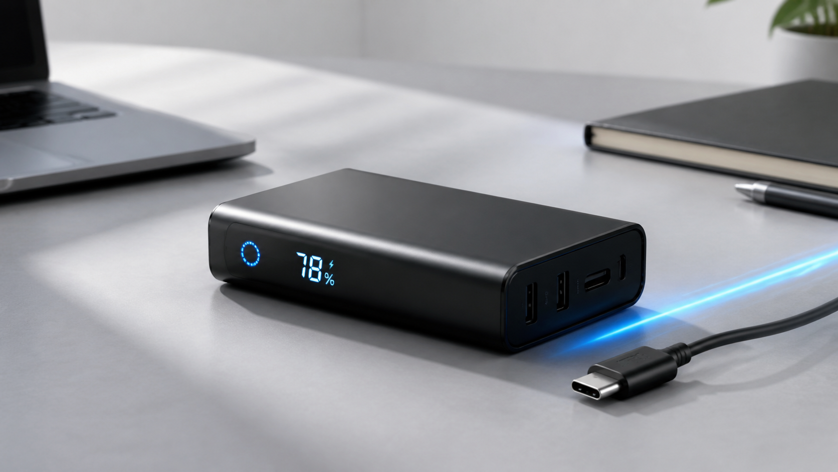 Smart power bank with digital battery display