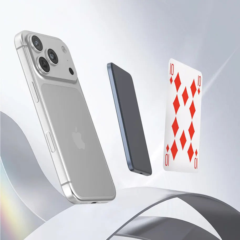 6.8mm Thinnest Potable Magsafe Powerbank Ultra Thin Power Bank 5000mAh, Semi-Solid Battery Cell Safest Phone Charger Passes Nail Penetration Test Without Fire or Explosion