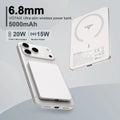 6.8mm Thinnest Power Bank 5000mAh, 15W Magnetic Wireless Charger with 20W USB-C Fast Charging