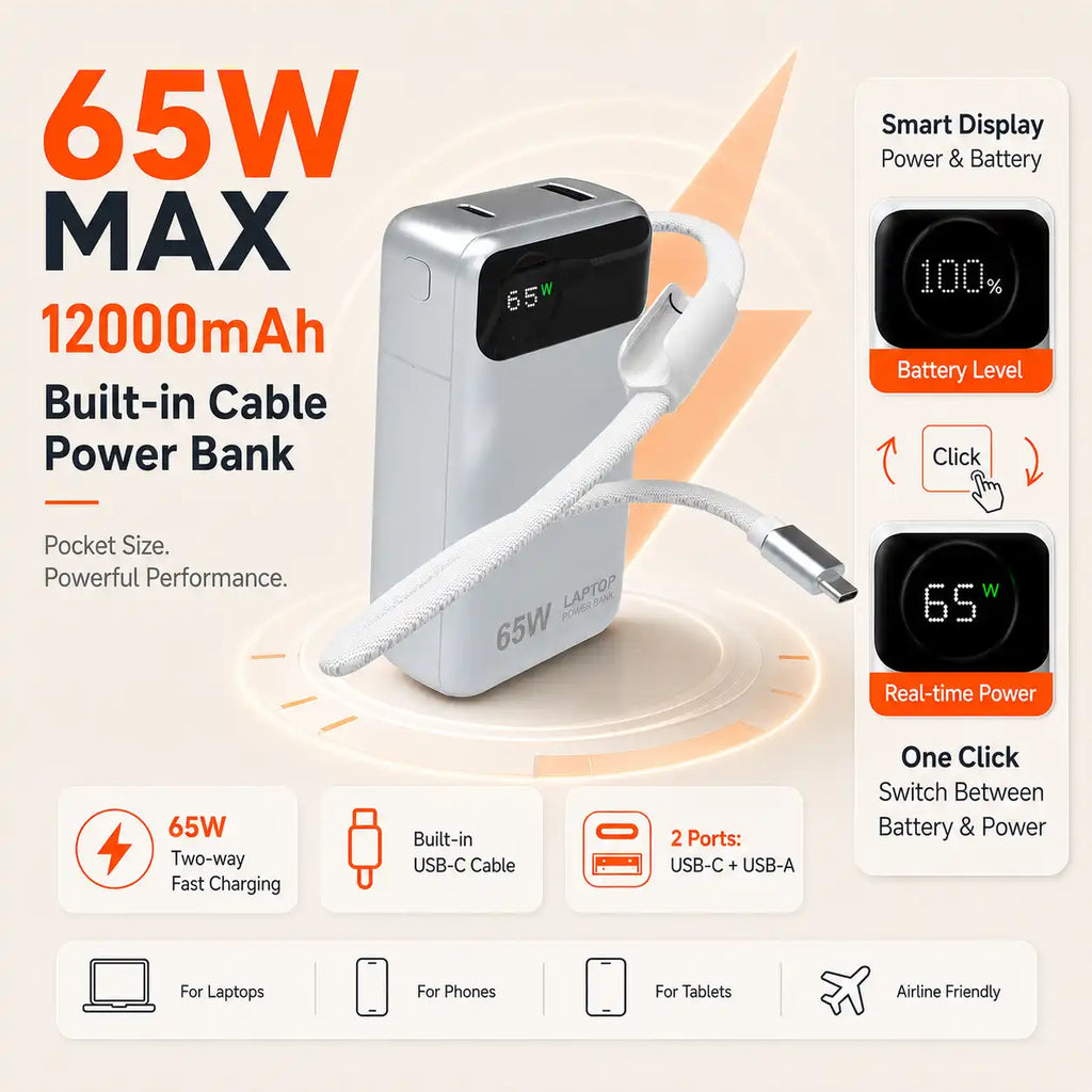 65W laptop power bank