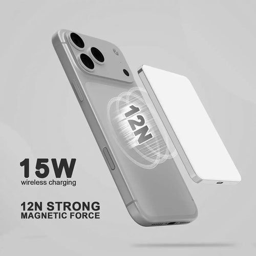6.8mm Thinnest Power Bank 5000mAh, 15W Magnetic Wireless Charger with 20W USB-C Fast Charging