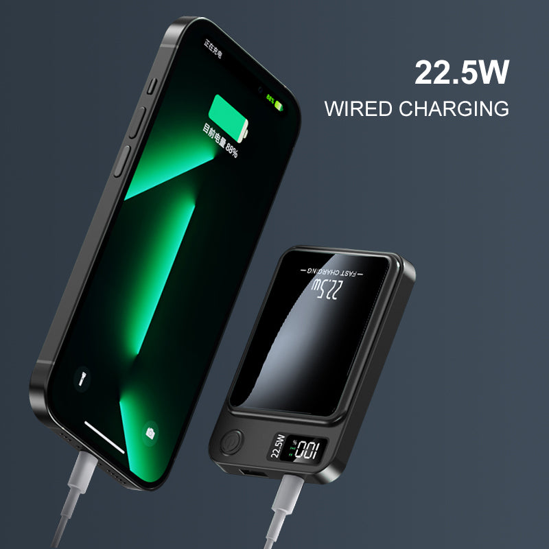 10000mAh Magnetic Magsafe Power Bank with 15W Wireless Fast Charging USB Type-C Portable Power Bank for iphone & Andorid