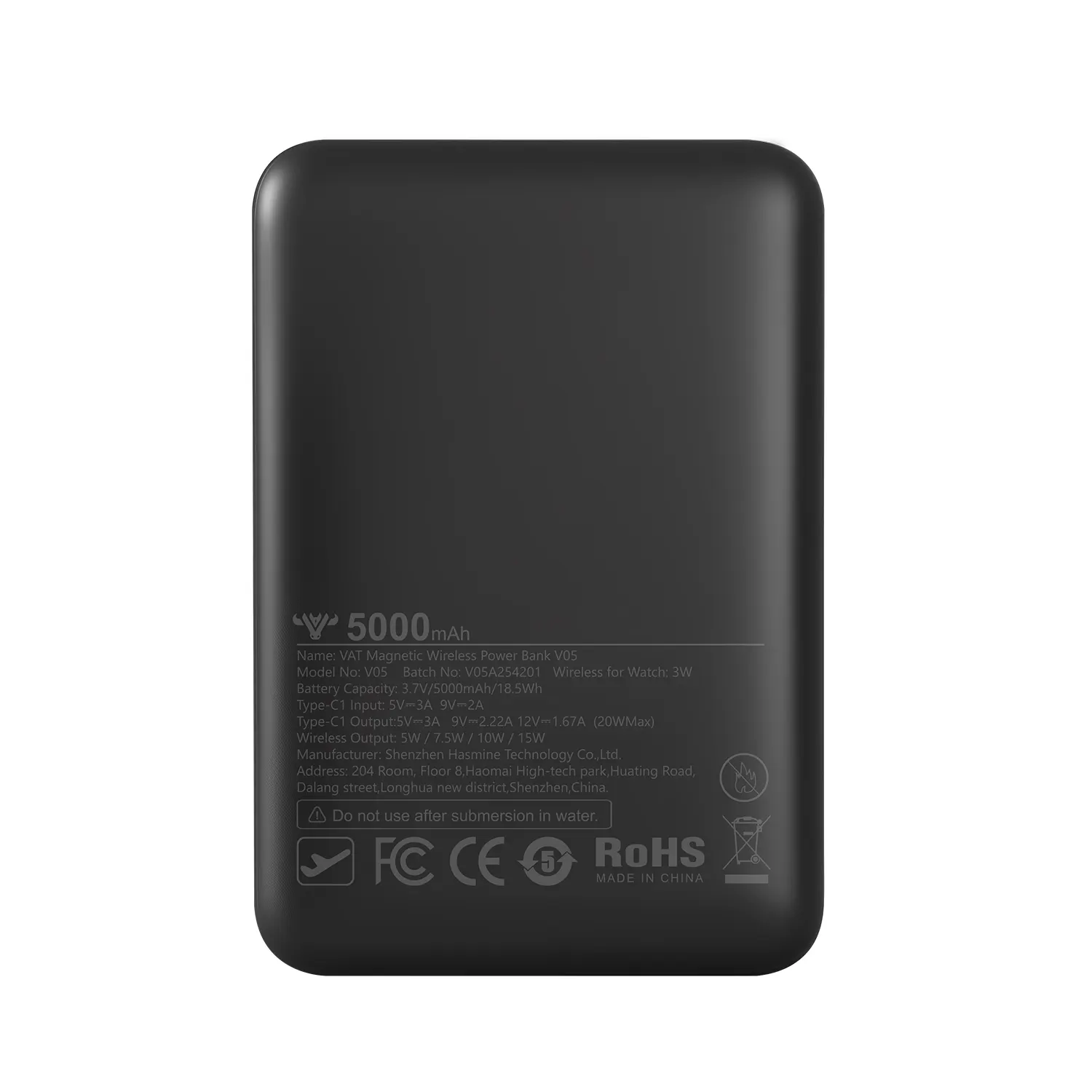 High-Quality 5000mAh Mini Magnetic Wireless Charging Power Bank Supports iPhone iWatch and AirPods Wireless Charging