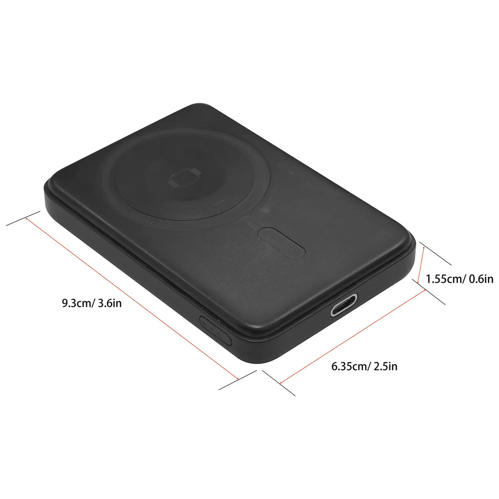 High-Quality 5000mAh Mini Magnetic Wireless Charging Power Bank Supports iPhone iWatch and AirPods Wireless Charging