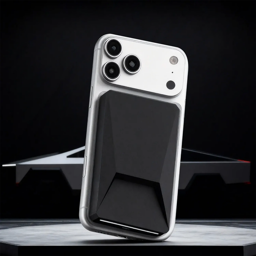 Cybertruck Style Magnetic Wireless Power Bank 6000mAh 15W Fast Charging Futuristic Metal Design for iPhone Android
