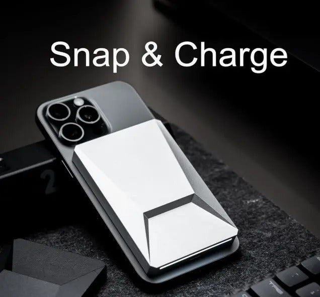 Cybertruck Style Magnetic Wireless Power Bank 6000mAh 15W Fast Charging Futuristic Metal Design for iPhone Android