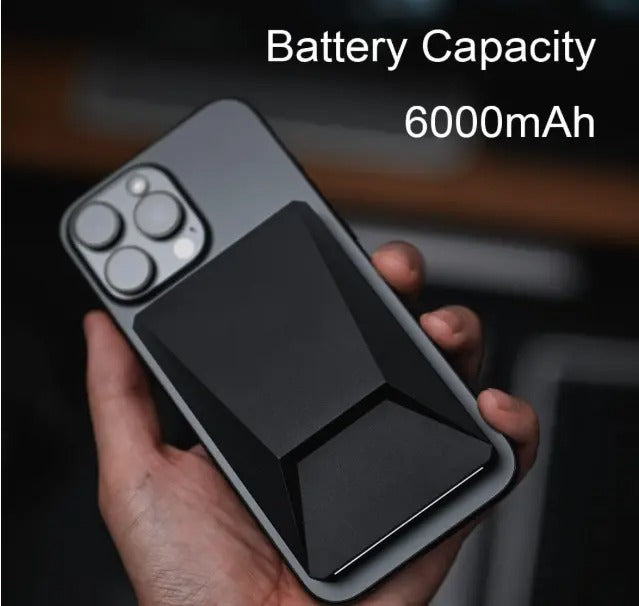 Cybertruck Style Magnetic Wireless Power Bank 6000mAh 15W Fast Charging Futuristic Metal Design for iPhone Android
