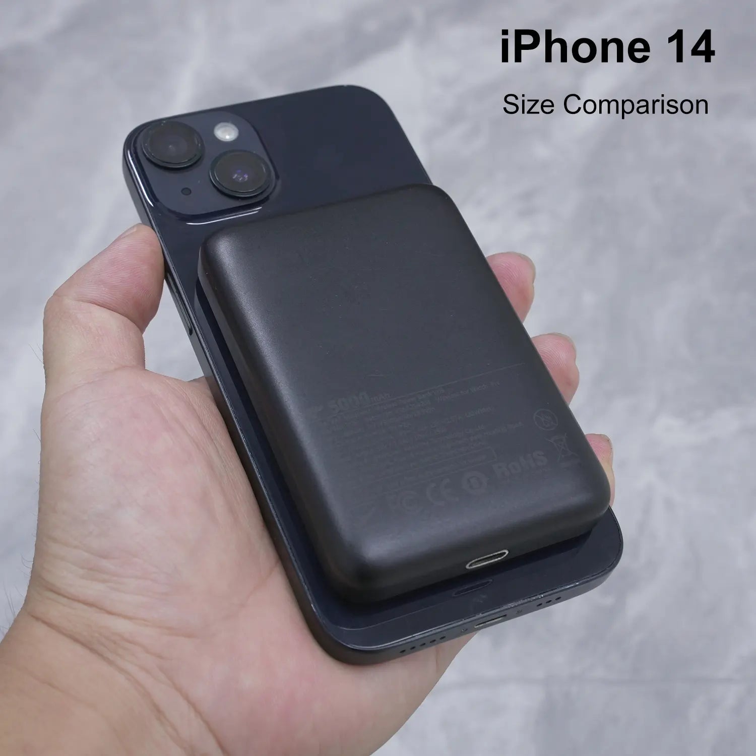 High-Quality 5000mAh Mini Magnetic Wireless Charging Power Bank Supports iPhone iWatch and AirPods Wireless Charging