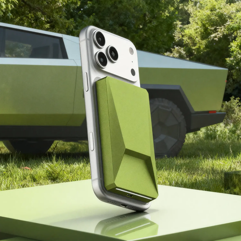 Cybertruck Style Magnetic Wireless Power Bank 6000mAh 15W Fast Charging Futuristic Metal Design for iPhone Android